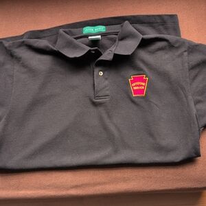 Amtrak 90's Keystone Service Black Polo Shirt